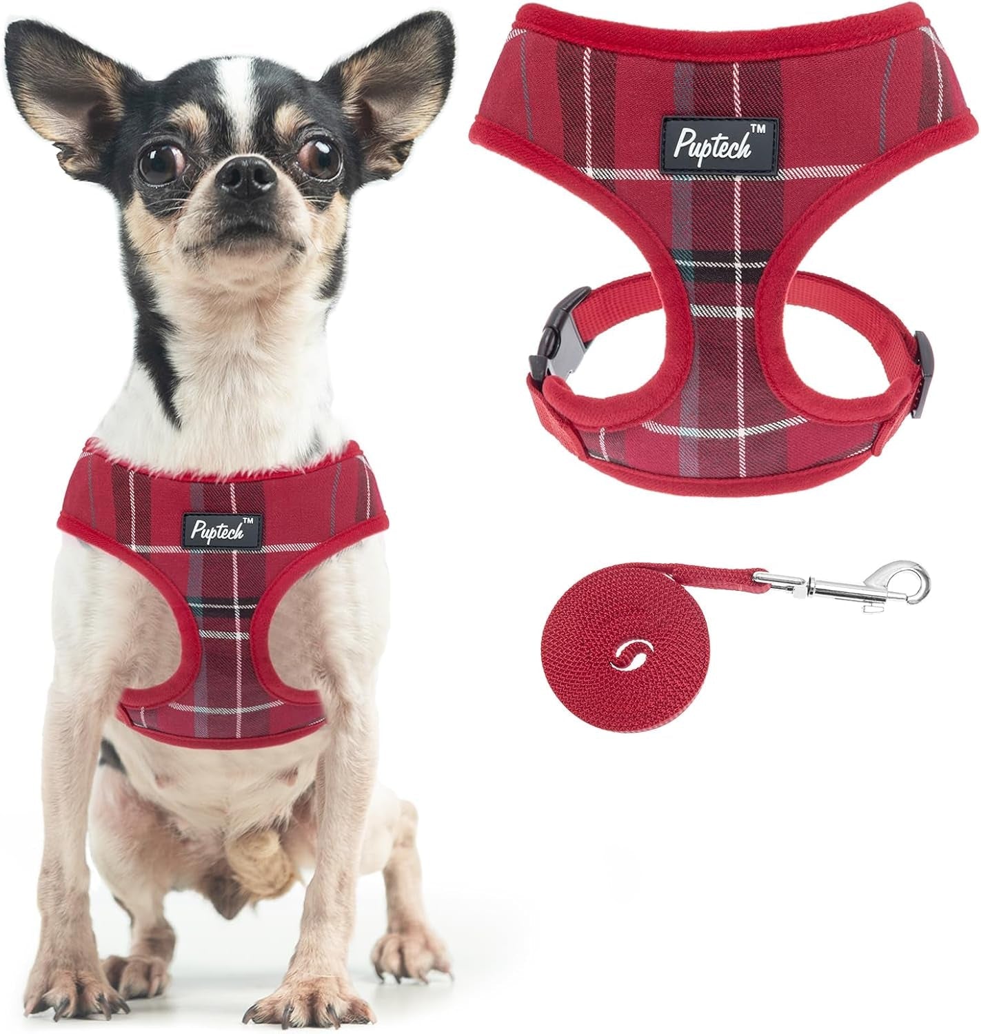 pupteck-soft-mesh-dog-harness-small-sized-and-leash-set-pet-puppy-cat-comfort-padded-vest-no-pull-harnesses-beige-s