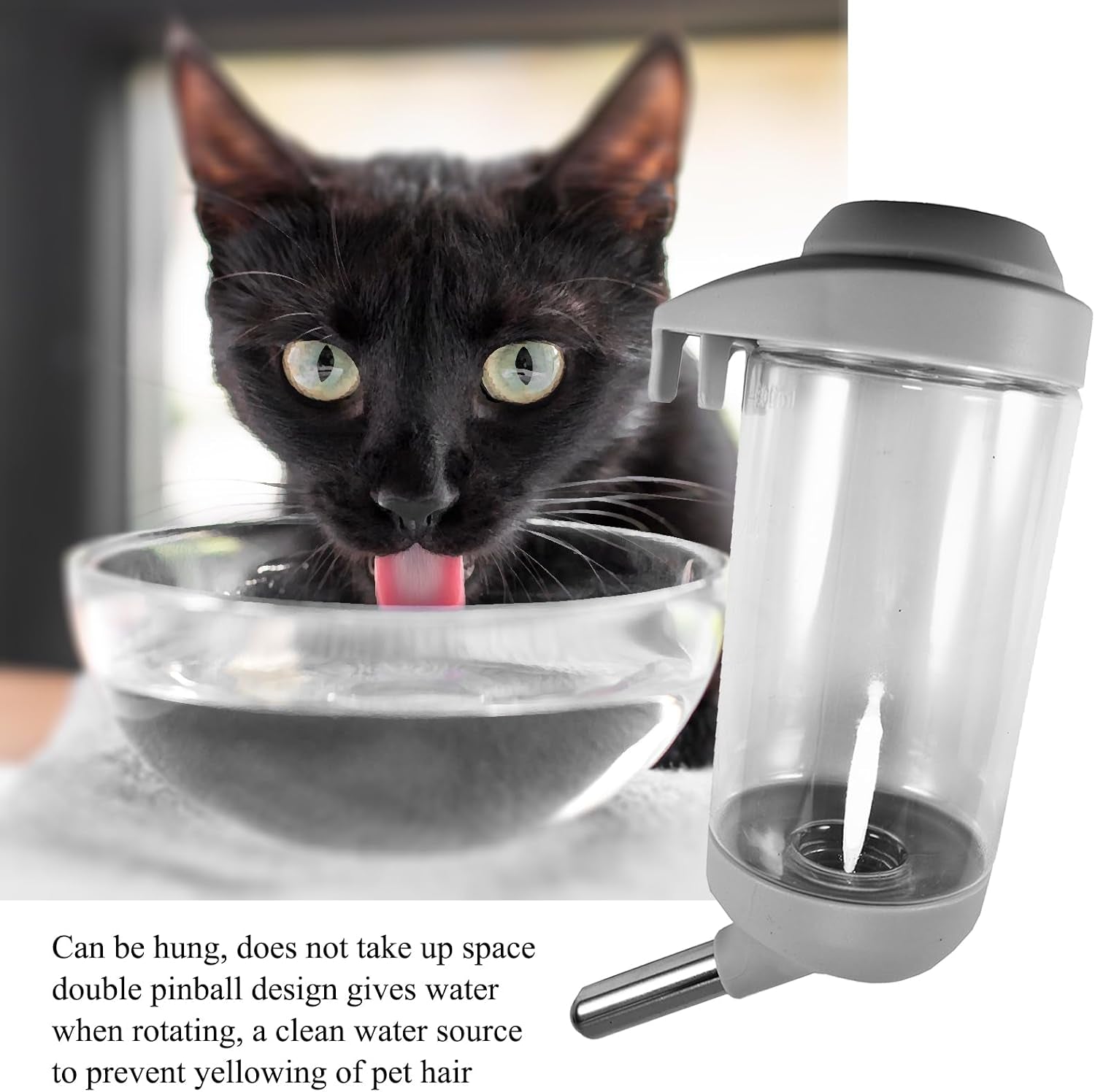dog-crate-water-bottle-dispenser-no-drip-cat-kennel-water-dispenser-cage-water-feeder-easy-to-use-water-bottle-for-dog-crate-perfect-for-keeping-your-pet-hydrated-grey-500ml