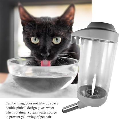 Dog Crate Water Bottle Dispenser - No Drip Cat Kennel Water Dispenser & Cage Water Feeder - Easy-To-Use Water Bottle for Dog Crate - Perfect for Keeping Your Pet Hydrated (Grey)-500Ml4