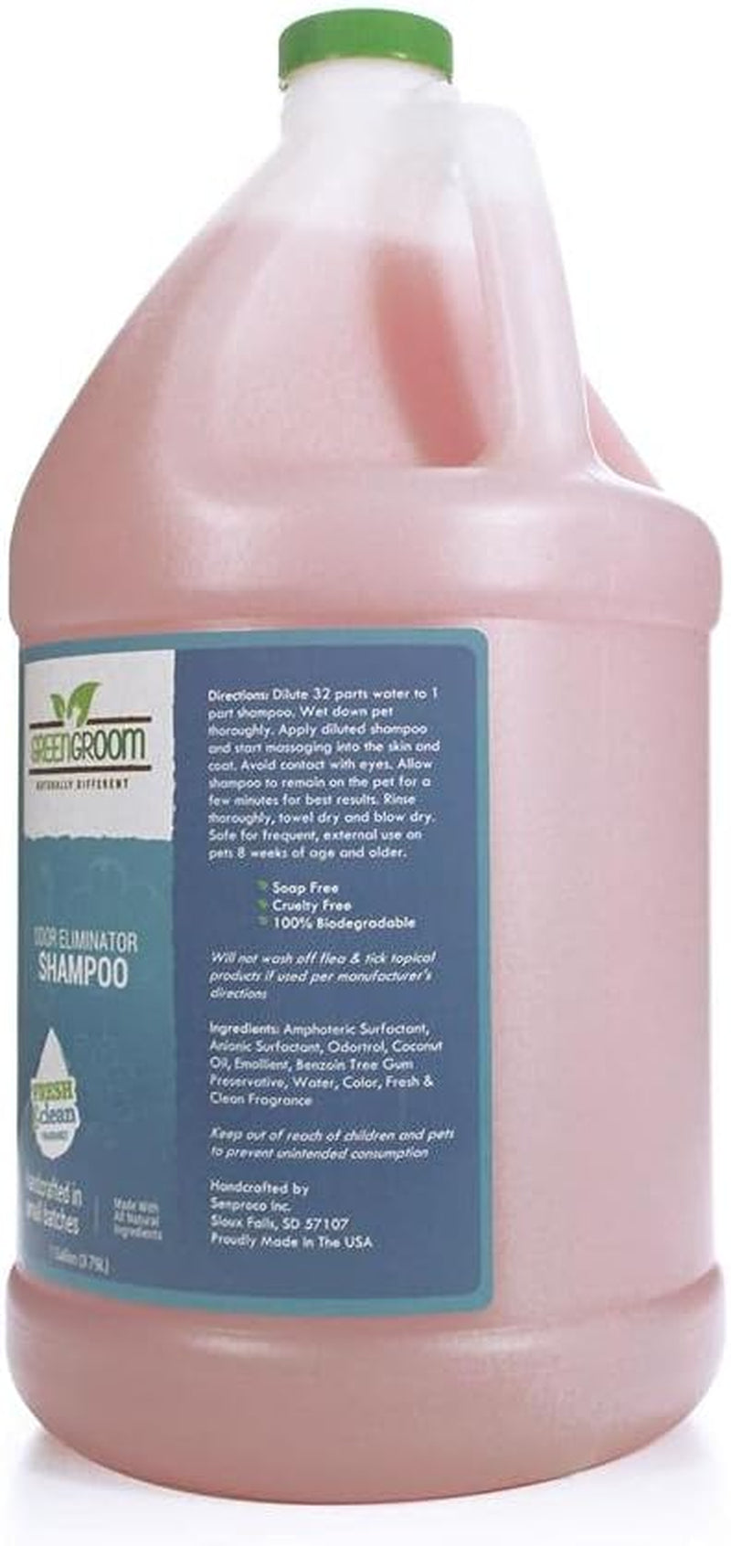 green-groom-pet-odor-eliminator-dog-shampoo-for-smelly-dogs-1-gallon-32-1-concentrate-makes-32-gallons-odortrol-deodorizing-grooming-wash-wet-dog-smell-remover-fresh-scent-natural-antioxidants