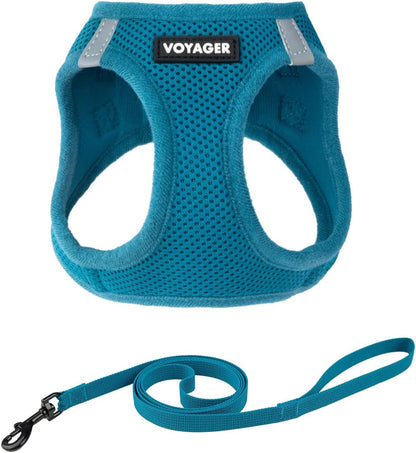 Voyager Step-In Pet Harness - All Weather Mesh, Adjustable Step in Harness for Cats and Dogs by Best Pet Supplies - 307 Set Moss Green, M26