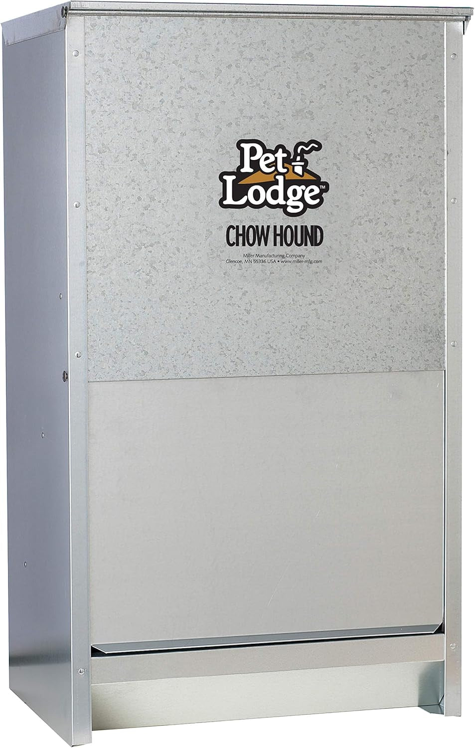 pet-lodge®-automatic-dog-feeder-chow-hound-outdoor-pet-feeder-for-large-dogs-tough-galvanized-steel-made-in-usa-50-pound-large-refillable-home-feeding-containers-and-storage-dispensers-for-dogs-silver