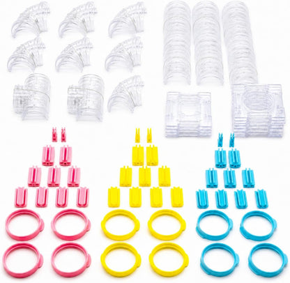 94 Pcs DIY Hamster Tunnel Tube Set, Clear Small Animal Cage Tube Kit Can Easy Viewing, 2-Inch Diameter Exercise Playground for Dwarf Hamsters, Mice & Gerbils4
