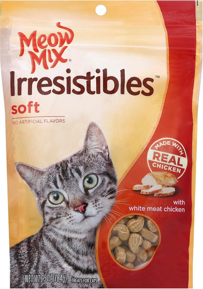 Meow Mix Irresistibles Soft Cat Treats with Real White Meat Chicken, 6.5 Oz1