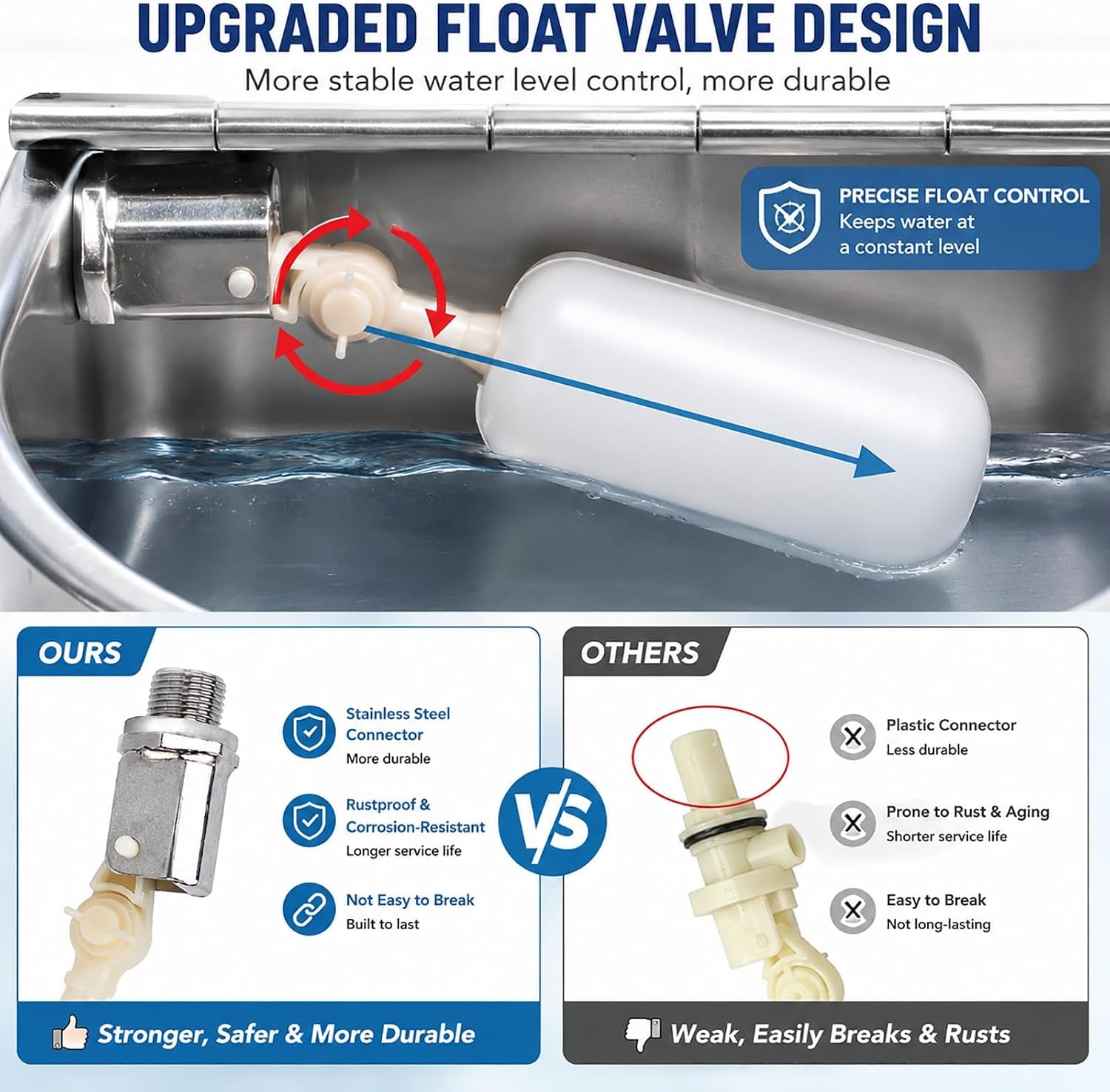 bwogue-automatic-water-dispenser-for-dogs-1gal-outdoor-automatic-water-bowl-outdoor-dog-water-dispenser-with-float-valve-stainless-steel-bowl-1-2-in-3-4-in-faucet-fit-wall-ground-use-dogs-chickens