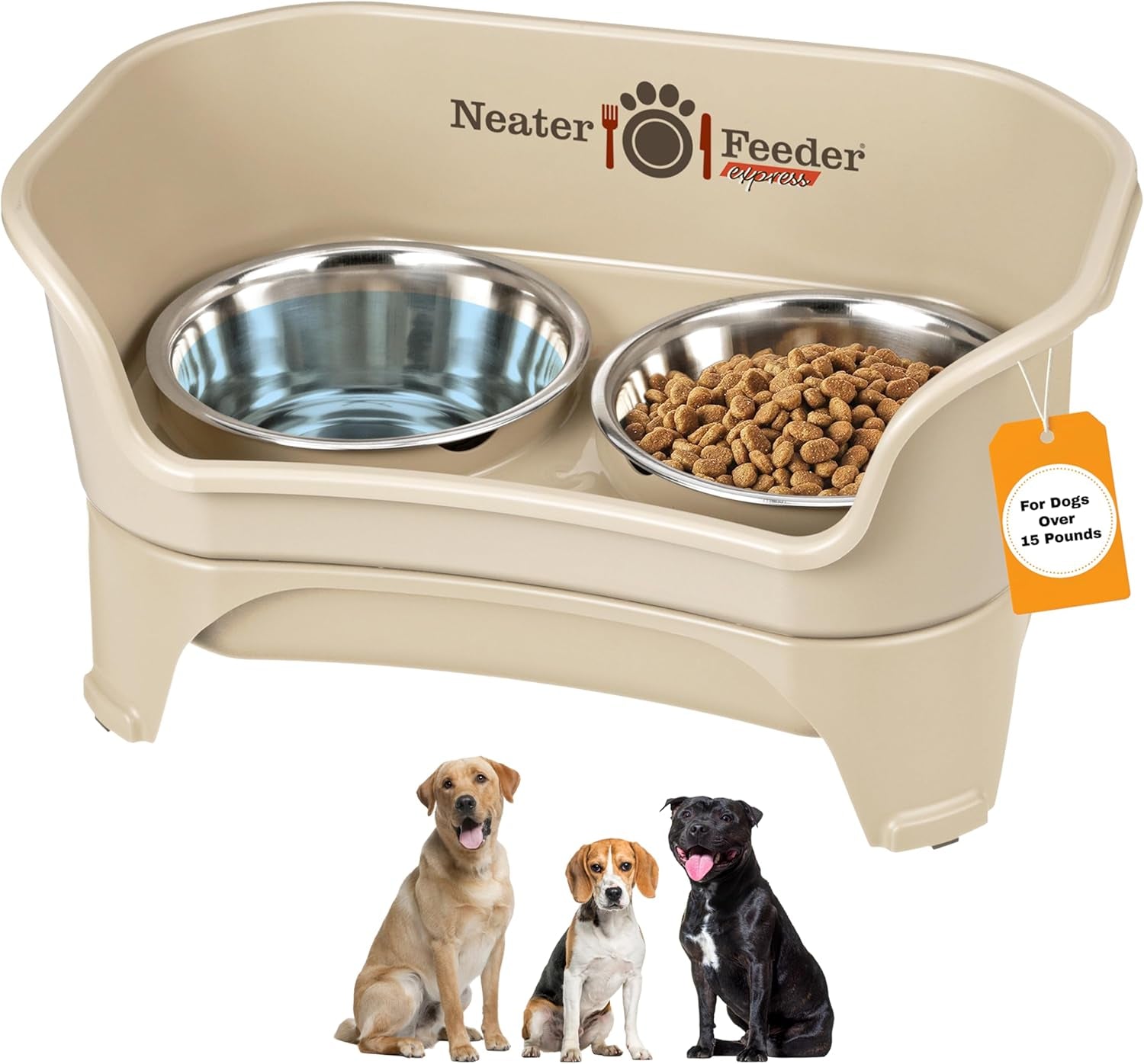 neater-feeder-express-mess-proof-dog-bowls-elevated-for-small-breeds-under-15-lb-made-in-usa-no-spill-raised-dog-food-bowl-stand-stainless-steel-food-and-water-bowl-set-feeding-station-cappuccino