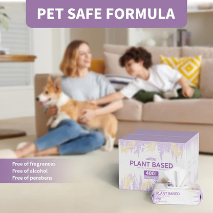 IMMHABI 400 Count Lick-Safe Dog Wipes, Lavender Plant-Based Hypoallergenic Dog Wipes for Paws, Butt, and Anal Gland Care, Cleansing & Deodorizing for Puppies4