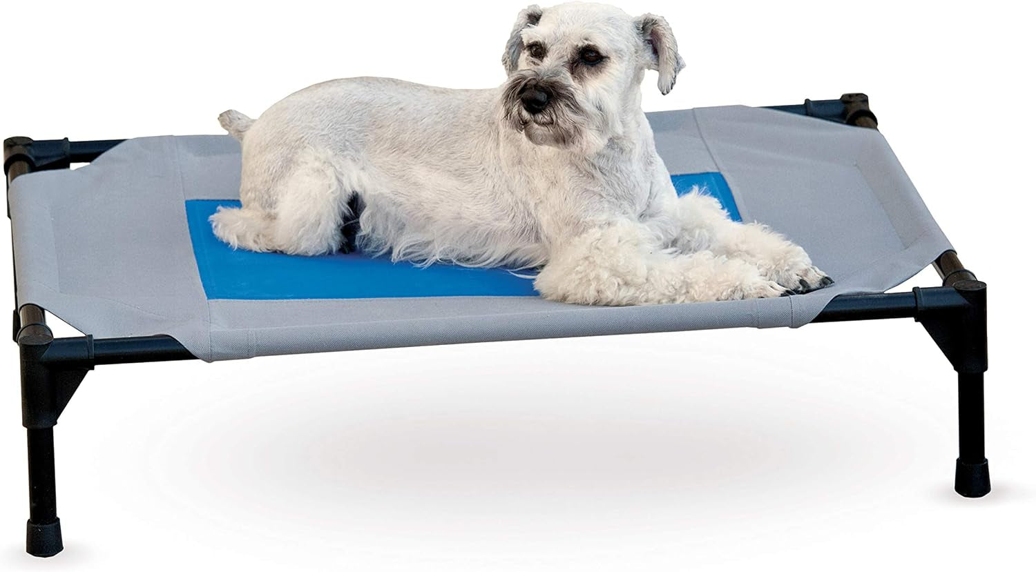 k-h-pet-products-coolin-pet-cot-outdoor-cooling-elevated-dog-cot-for-large-dogs-raised-bed-with-cool-core-center-portable-pet-platform-with-heavy-duty-metal-frame-large-gray-blue