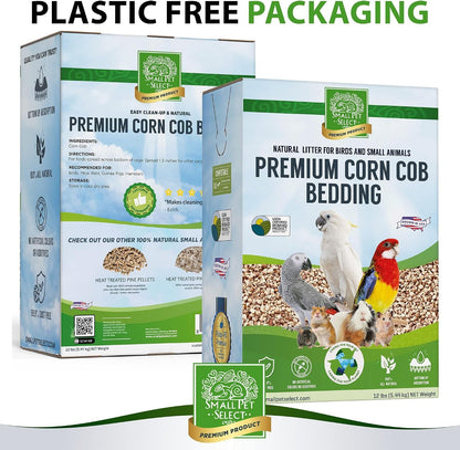 Small Pet Select Corn Cob Bedding & Litter, 100% Natural, 12 Lb | Safe Absorbent Cage Litter, Low Dust, for Hamsters, Guinea Pigs, Birds, Gerbils, Reptiles & Small Pets6