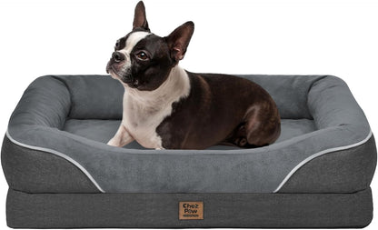 Chez Paw Waterproof Orthopedic XL Dog Bed for Large and Extra Large Dogs | Egg Crate Foam, 4-Sided Bolster Support, Waterproof Liner, Non-Slip Bottom, Machine Washable Cover, 42 X 30 Inch21