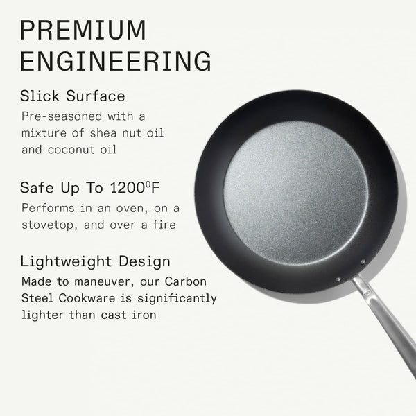 Made in Cookware - Seasoned 12" Carbon Steel Frying Pan - Professional Cookware - Crafted in Sweden - Induction Compatible4