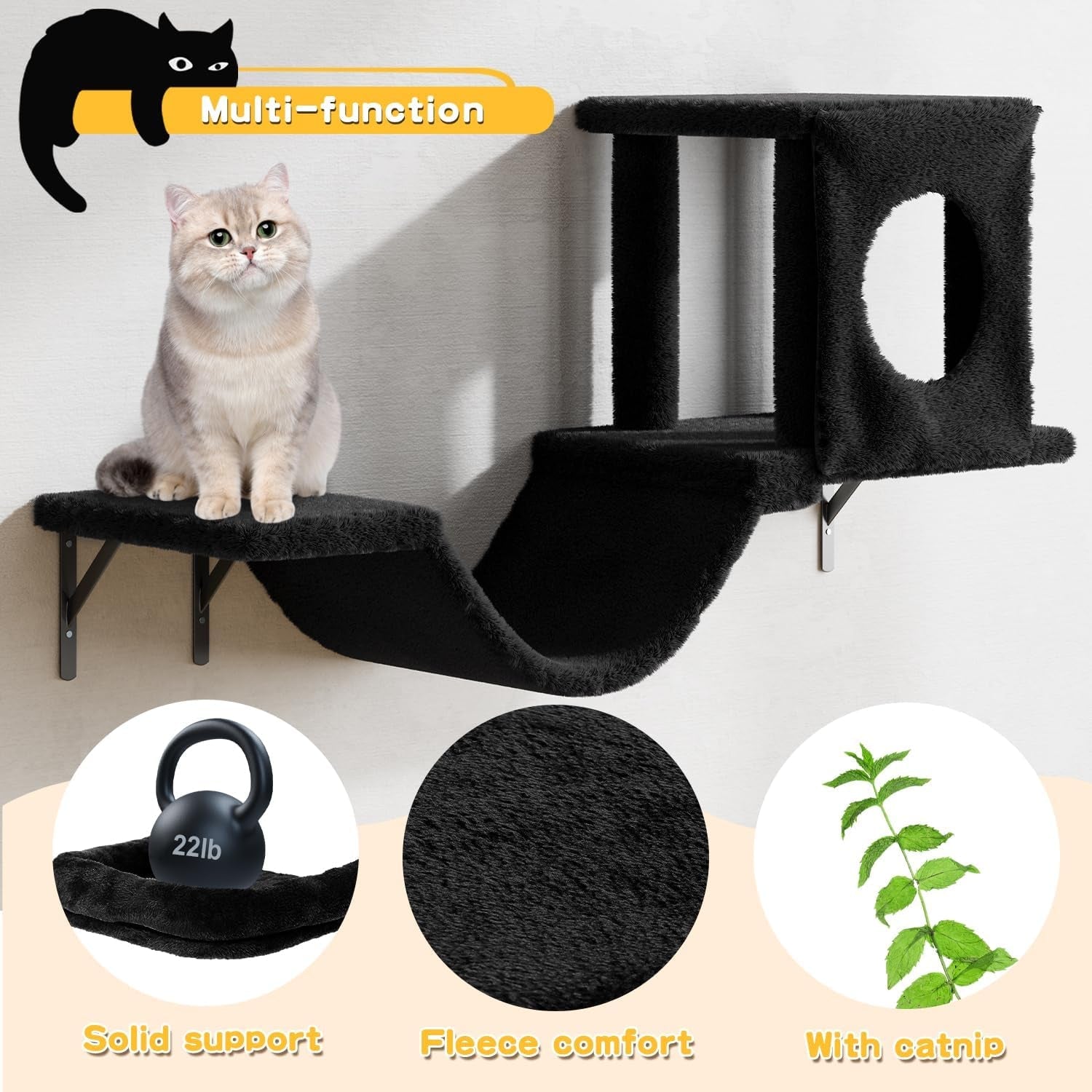 12-in-1-cat-wall-shelves-wall-mounted-cat-climber-with-condo-house-scratching-post-bridge-ladder-space-saving-indoor-play-furniture-for-kittens-black