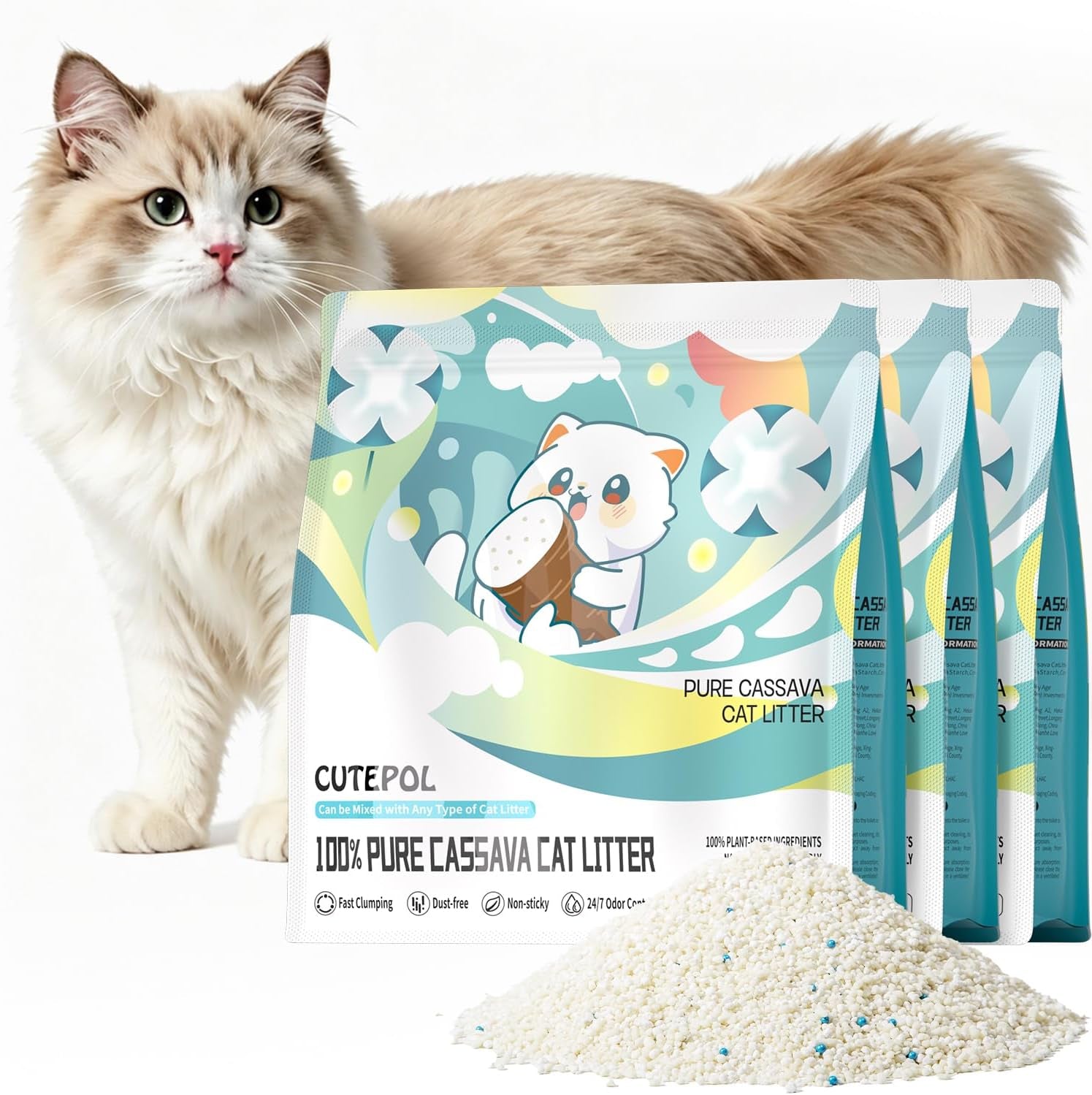 cassava-clumping-cat-litter-non-sticking-rapid-clumping-water-absorbent-dust-free-11lb-2-pack-of-5-5lb-bags