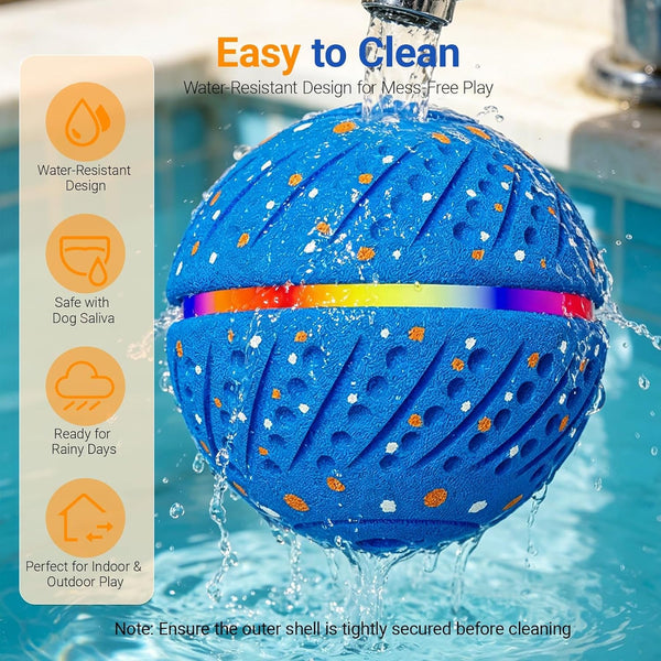 Interactive Dog Ball Toy for Small Medium Dogs – Automatic Rolling, Bouncing & Moving Dog Toy with LED Lights, 2-In-1 Fetch Toy, Durable E-TPU, USB Rechargeable (2.8” Blue)5