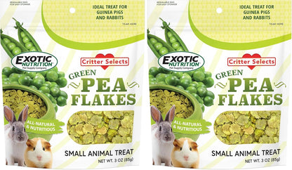 Exotic Nutrition Green Pea Flakes 3Oz. - Healthy & Unique Treat - Rat, Degu, Prairie Dog, Chinchilla, Hedgehog, Parrot, Guinea Pig, Rabbit, Hamster9