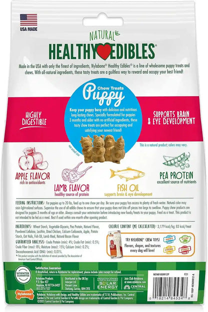 Nylabone Healthy Edibles Puppy Dog Treats, Lamb & Apple Flavor, 12 Count | Natural Puppy Treats, USA Made, Highly Digestible, Vet Recommended, Small Dog Treats for Puppies up to 25 Lbs6