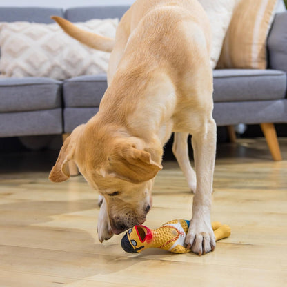 Outward Hound by Charming Pet Squawkers Earl Latex Squeaky Rubber Chicken Dog Toy, Funny Interactive Holiday Toy for Dogs, Large Size5