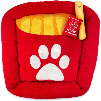 TONBO Soft Plush Small Cute and Cozy Nature Dog Cat Bed, Washer and Dryer Friendly (Sunflower)32