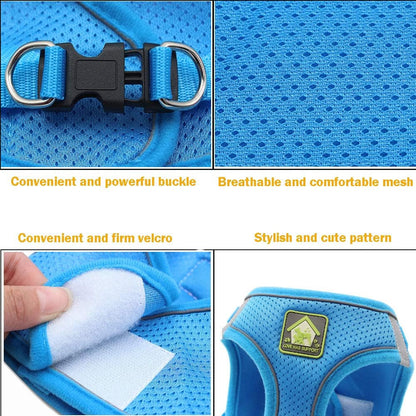 Feimax Dog Harness and Leash Set, No Pull Breathable Soft Mesh Puppy Vest Harness Reflective Adjustable Pet Harnesses for Small Medium Dogs and Cats - Outdoor Easy Control for Walking5