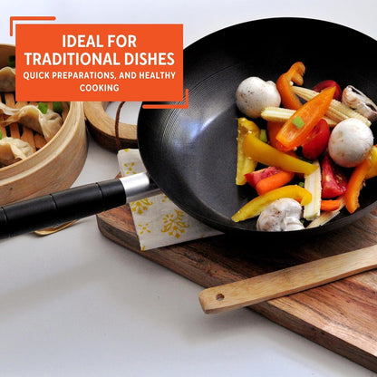 9.5 Inch Carbon Steel Nonstick Wok with Cool-Touch Handle, Black | Cool-Touch Handle, Ideal for Stir Fry, Great for Everyday Meals6