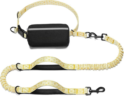 Iyoshop Hands Free Dog Leash with Zipper Pouch, Dual Padded Handles and Durable Bungee for Walking, Jogging and Running Your Dog (Large, 25-120 Lbs, Black)12