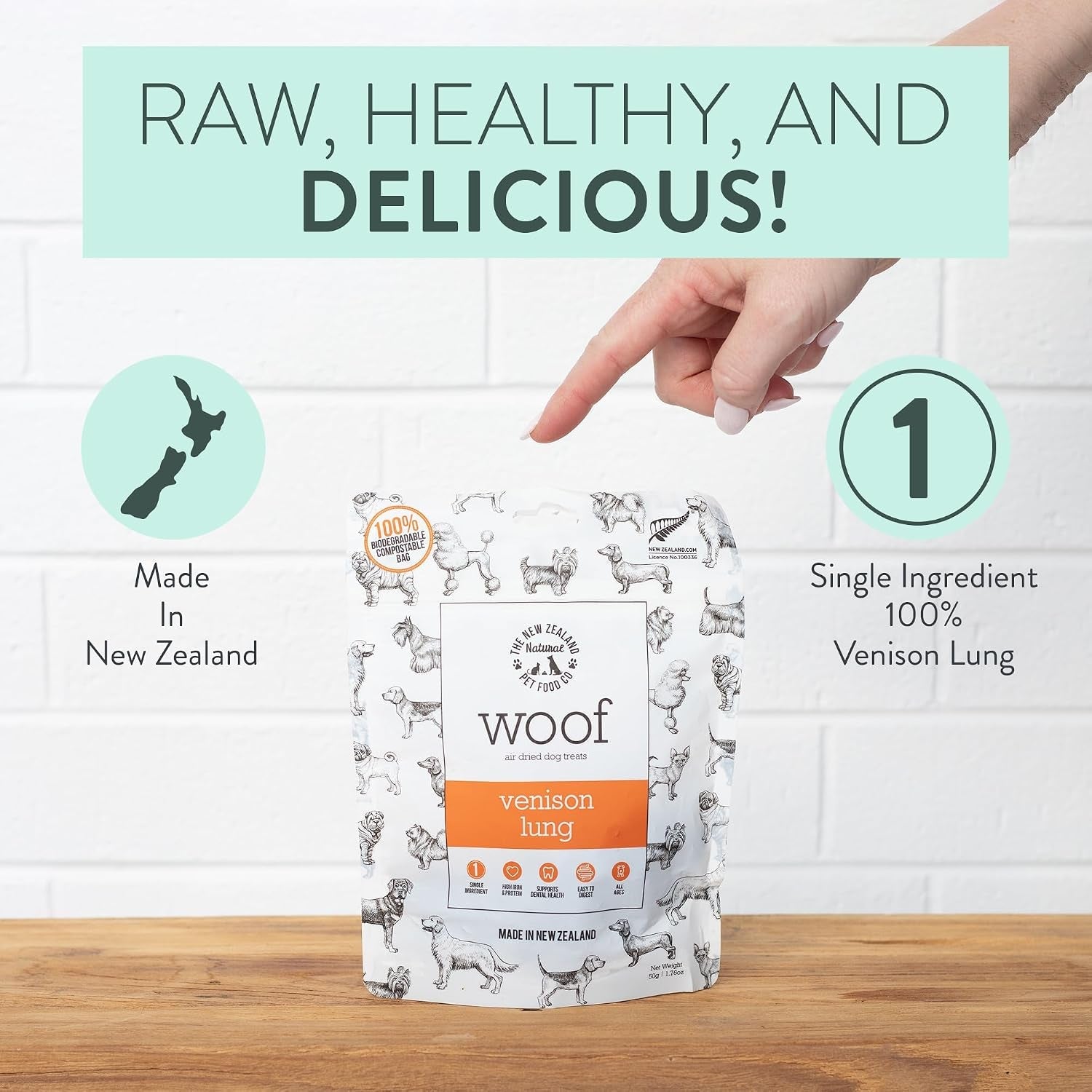 the-new-zealand-natural-pet-food-co-woof-air-dried-dog-treats-venison-lung-treats-for-large-dogs-natural-topper-1-76-oz