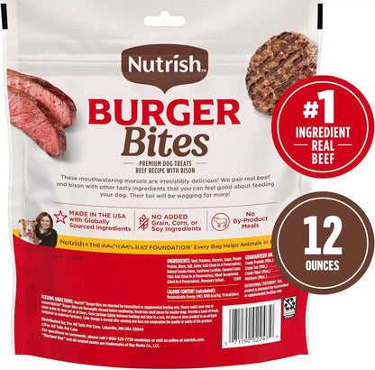 Nutrish Burger Bites Dog Treats, Beef Recipe, 12 Oz. Pouch (Rachael Ray)3