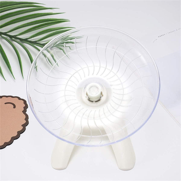 Hamster Flying Saucer Silent Running Exercise Wheel for Hamsters, Gerbils, Mice,Hedgehog and Other Small Pets Silent Running Wheel Hamster Wheel (White)6