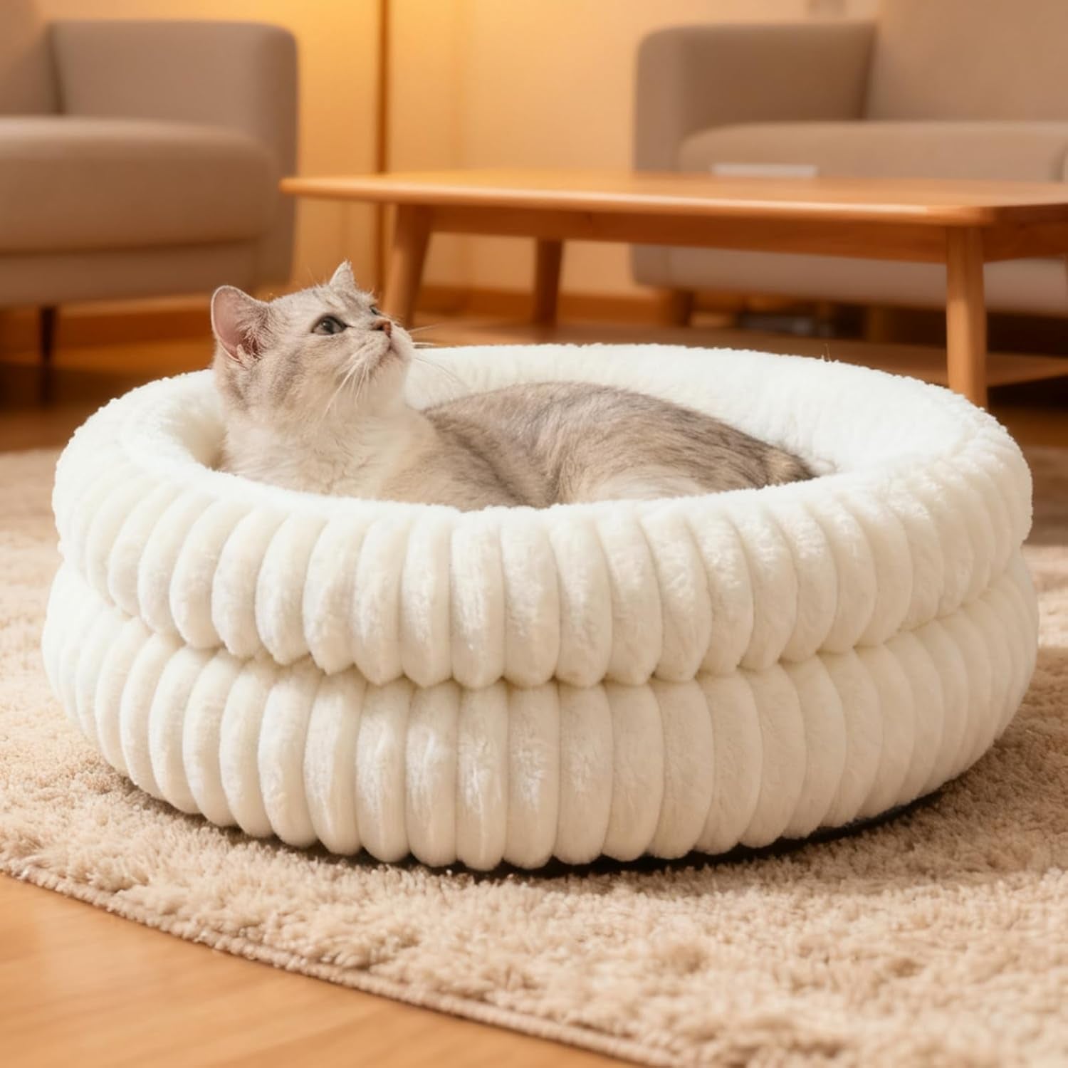 cat-beds-for-indoor-cats-washable-round-donut-dog-bedgrey-s-cute-fluffy-puppy-dogs-beds-for-small-dogs-cat-bed-with-anti-slip-bottom-round-dog-cat-beds-for-indoor-cats