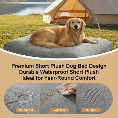 Orthopedic Dog Beds Large Sized Dog,Indestructible Crate Bed with Sponge and Memory Foam with Removable Washable Cover, Ultra Soft Surface & Non-Slip Bottom-35 X234