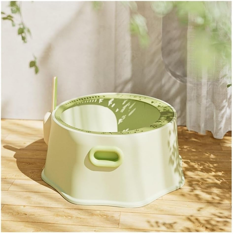 pet-supplies-open-cat-litter-box-with-scoop-easy-to-clean-install-for-rabbitsgreen