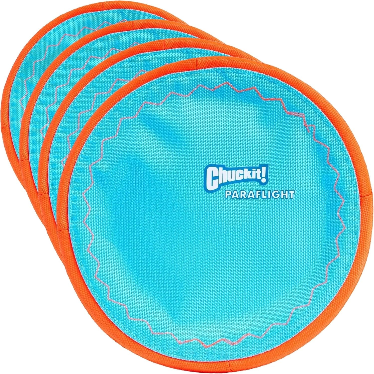 chuckit-paraflight-flying-disc-dog-toy-water-floating-flyer-durable-nylon-construction-with-soft-rubber-edges-for-medium-and-large-dogs-size-large-9-75-l-x-9-75-w-pack-of-1-durable-nylon-build-with-soft-rubber-edges-made-for-medium-and-larger-sized-breeds-lightweight-and-easy-to-throw-pack-of-1