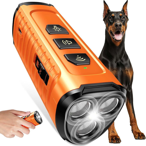 Cbersmg 3X Ultrasonic to Stop Barking Neighbors Dog, Portable anti Barking Device Dog Bark Deterrent Device 50Ft Range 5 Modes, Flashlight & Beep Safe & Effective for Small, Medium & Large Dogs | 3X Ultrasonic Dog Bark Deterrent Devices with 50Ft Range 5 Modes, Flashlight Beep Mode1