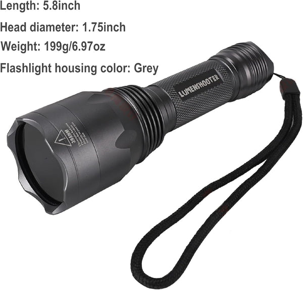 S3 365Nm UV Flashlight with 3 Leds | Powerful Blacklight, Pet Urine Detection, Resin Curing, Rocks, Scorpion7