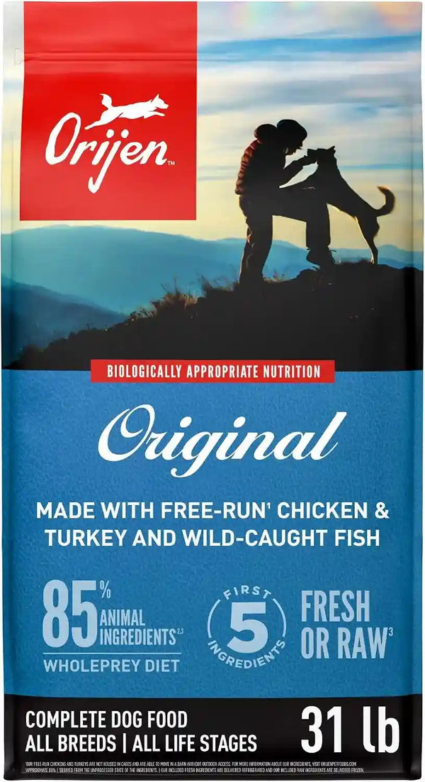 ORIJEN Grain Free WHOLEPREY Dry Dog Food Original Recipe 23.5Lb. Bag | WHOLEPREY Ingredients, Grain Free, Made in the USA, Skin & Coat, Global Quality Ingredients12