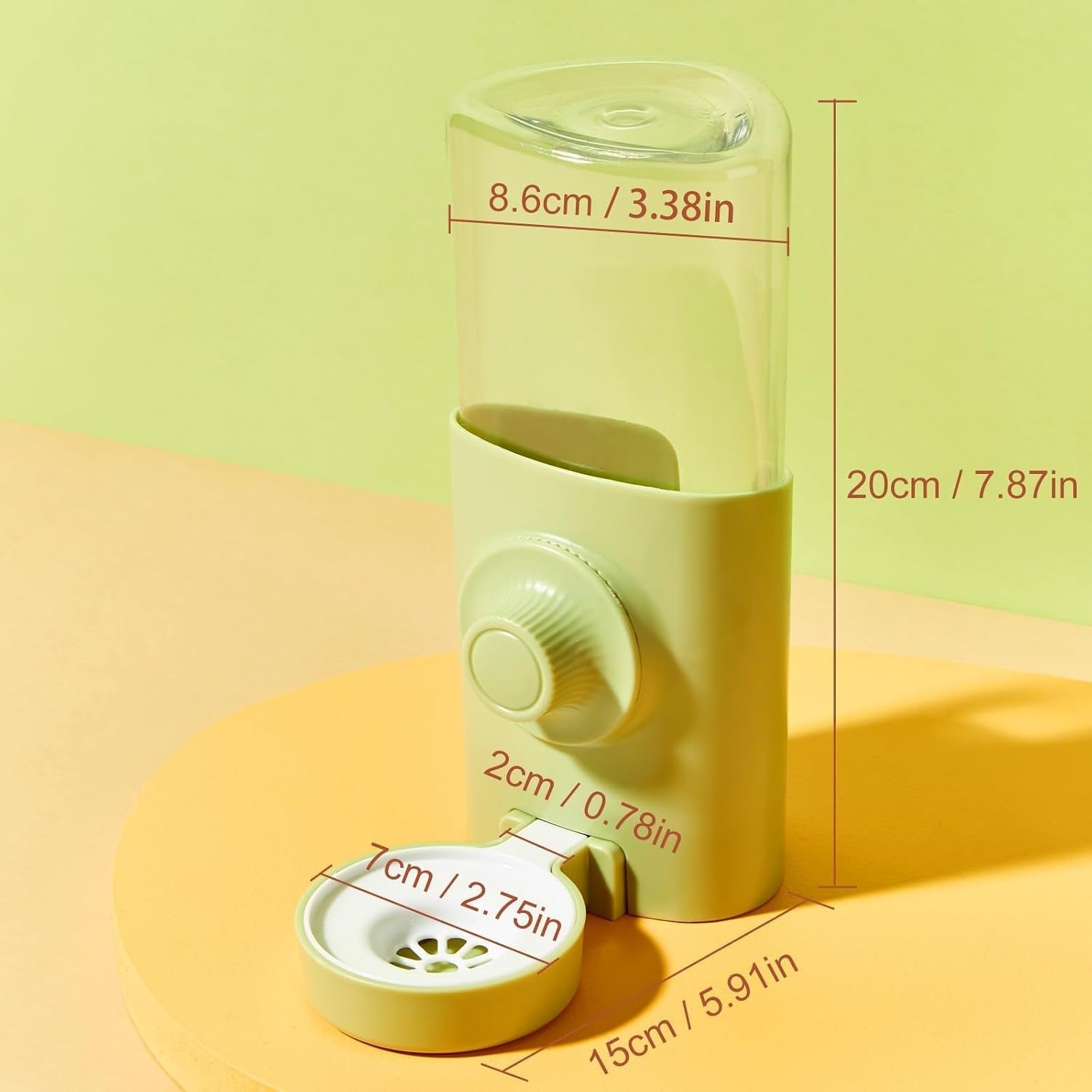 rabbit-water-bottle-600ml-21oz-hanging-water-dispenser-feeder-cage-crate-hutch-bunny-puppy-cat-chinchilla-ferret-guinea-pigs-squirrel-hedgehog-green