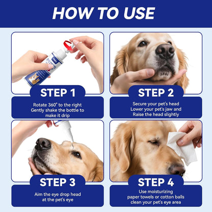 Wellix Pet Eye Drops for Dog & Cat, Non-Irritating Taurine Dog Eye Drop | Dog & Cat Eye Infection Treatment to Soothe Eye Allergy, Dry Eyes Pink Eyes, Dog Tear Stain Cleaner | Mild Herbal Blend, 60Ml7