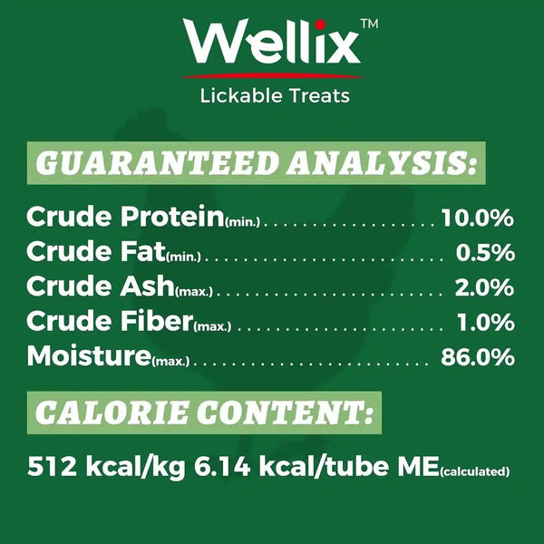 Wellix Lickable Cat Treats Grain-Free Chicken & Cat Grass Flavor (24 Count) | Low-Calorie Squeezable up Cat Treats with Cat Grass & FOS for Gentle Hairball Control, Digestive & Gut Health Support7