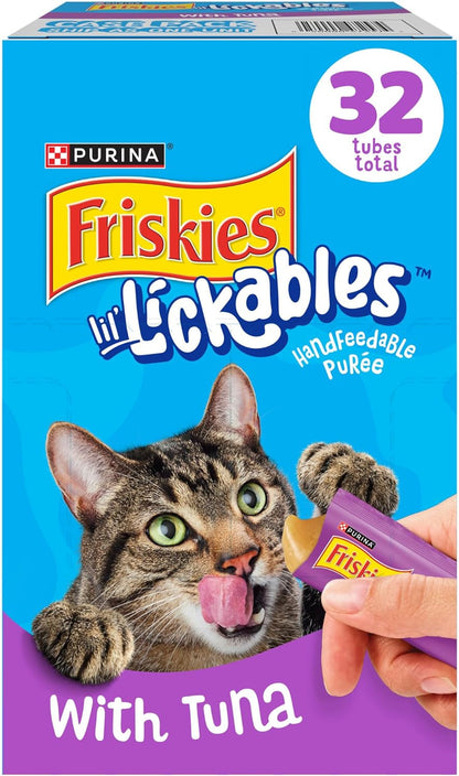 Purina Friskies Lil’ Lickables with Tuna Lickable Cat Treats - 16 Oz (Pack of 32)1