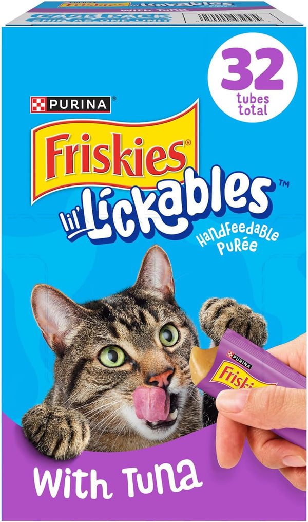 Purina Friskies Lil’ Lickables with Tuna Lickable Cat Treats - 16 Oz (Pack of 32)1
