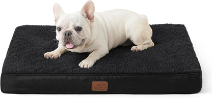 Bedsure Washable Dog Beds Large Sized Dog with Comfy Sherpa, 36X27In Grey | Orthopedic Egg Crate Foam,Comfort Support Flat Rectangle Pet Mat,Non-Slip Bottom,Removable Cover,For Large Breed up to 55 Lbs39
