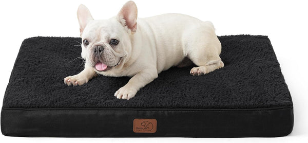 Bedsure Washable Dog Beds Large Sized Dog with Comfy Sherpa, 36X27In Grey | Orthopedic Egg Crate Foam,Comfort Support Flat Rectangle Pet Mat,Non-Slip Bottom,Removable Cover,For Large Breed up to 55 Lbs39