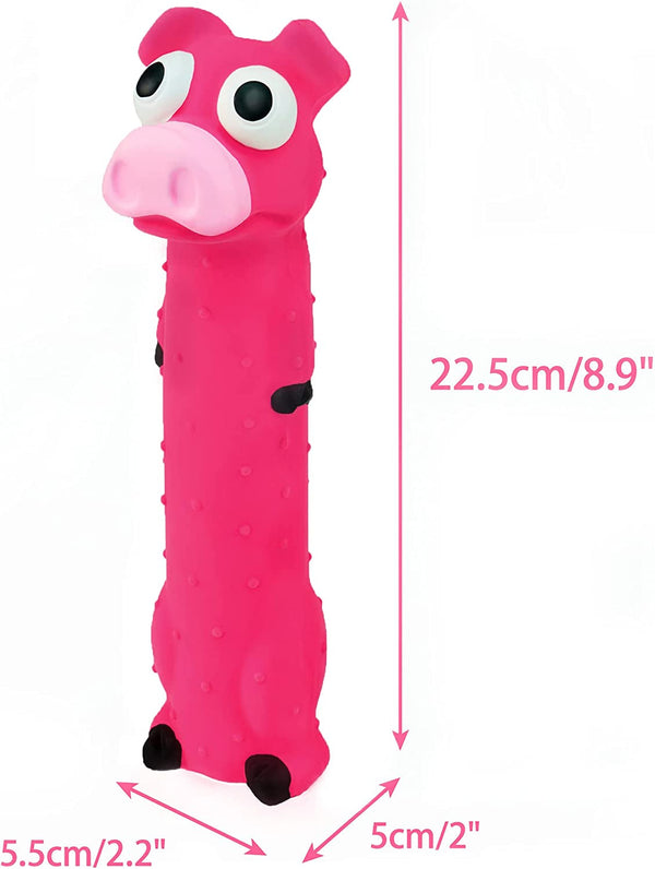 CHIWAVA 3PCS 9" Squeaky Latex Dog Toy Standing Stick Animal for Medium Dogs | Puppy Fetch Interactive Play for Small Medium Dog,Indoor & Outdoor Training Toys,Assorted Colors3