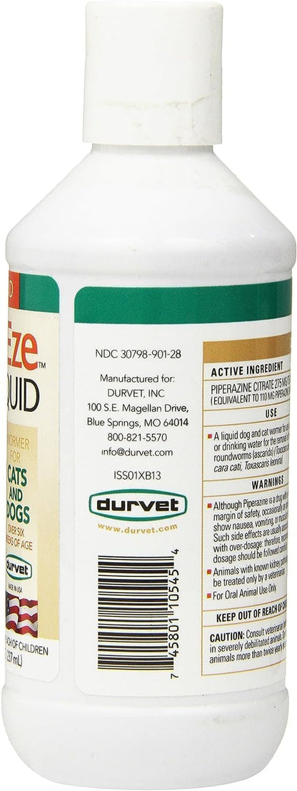 Durvet Wormeze Liquid Canine & Feline Antihelmintic, 8 Oz (Pack of 2)3