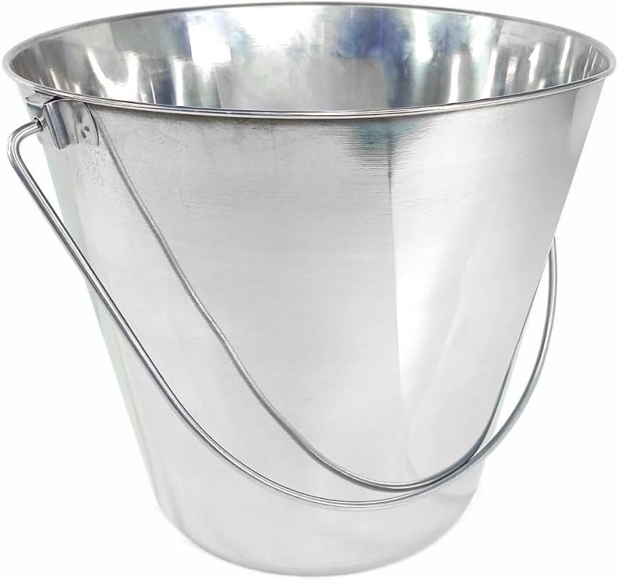 3-gallon-stainless-steel-bucket-heavy-duty-flat-side-metal-bucket-for-feeding-watering-pets-livestock-cleaning-perfect-for-crates-kennels-cages-hang-on-fences-13-quart