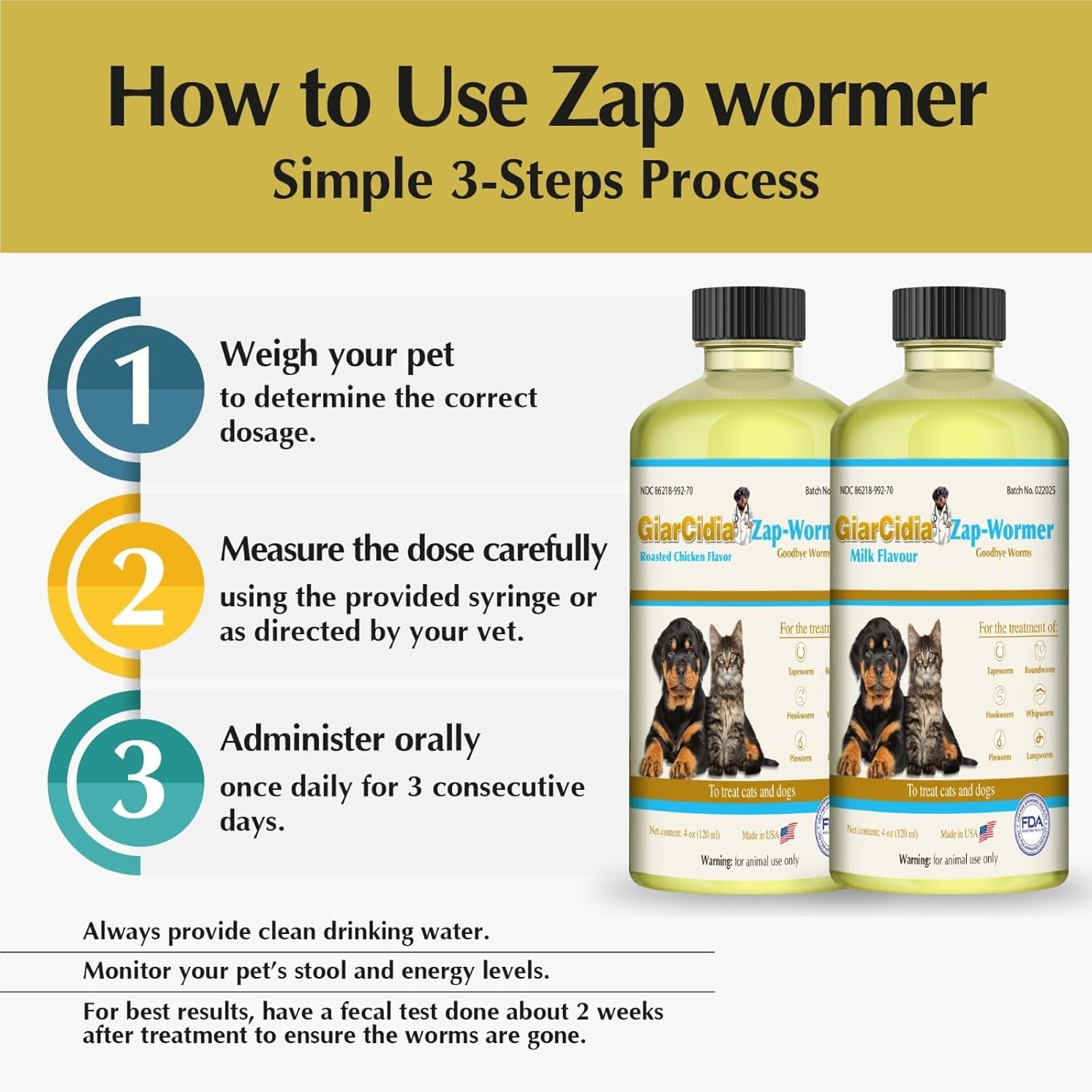 no-more-worms-in-cats-and-dogs-dewormer-for-cats-and-dewormer-for-dogs-chicken-flavour-120-ml-4-oz-glass-bottle-includes-3-ml-dropper-with-cap-chicken-flavor
