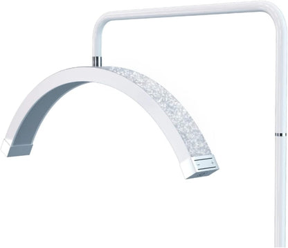 Diamond, Bling Half Moon Lash Light, White | Dimmable LED Diamond Esthetician Light, LED Floor Lash Lamp1
