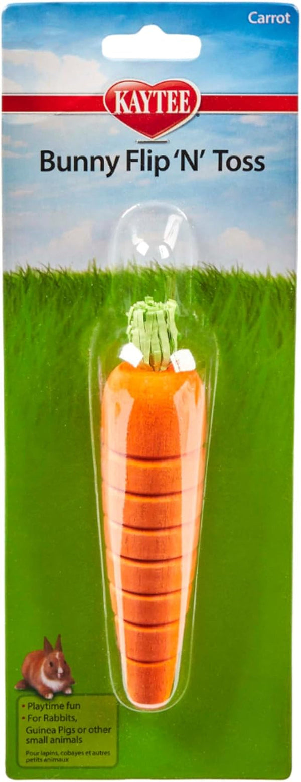 Kaytee Bunny Flip-N-Toss Toy Carrot for Rabbits, Guinea Pigs, and Other Small Animals1