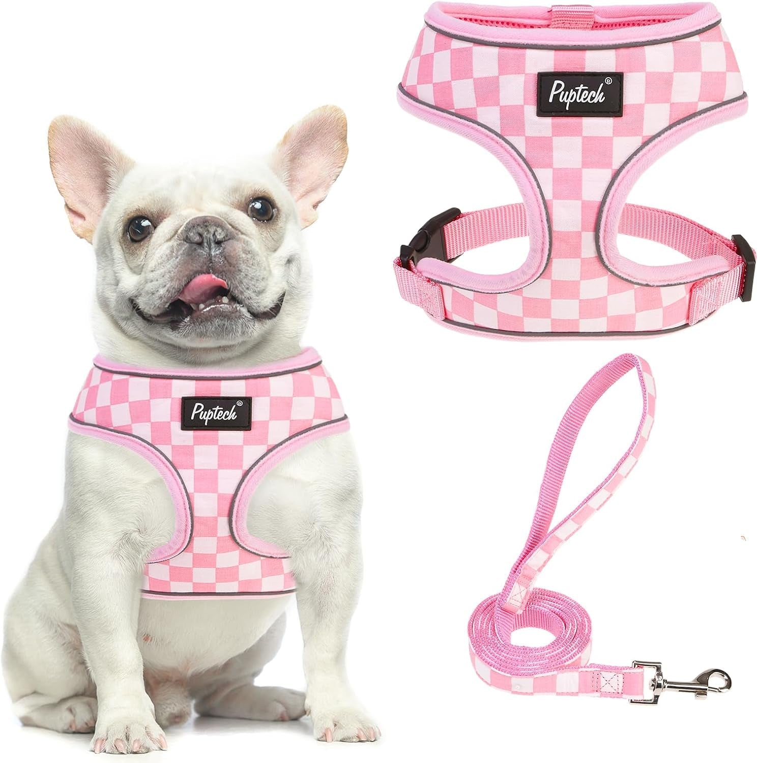 pupteck-soft-mesh-dog-harness-small-sized-and-leash-set-pet-puppy-cat-comfort-padded-vest-no-pull-harnesses-beige-s
