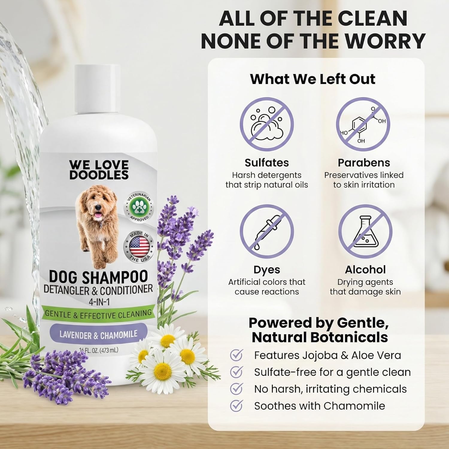 dog-shampoo-conditioner-detangler-hypoallergenic-tearless-lavender-16oz-for-sensitive-itchy-skin-best-shampoo-for-smelly-dogs-goldendoodle-poodle-doodle-puppy-pet-wash-soap-usa-made-4-in-1